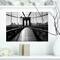 Designart - Dark Brooklyn Bridge - Cityscape Photo Canvas Print